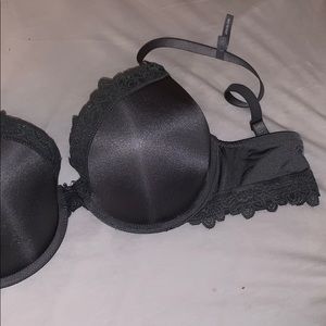 Gray/dim silver bra